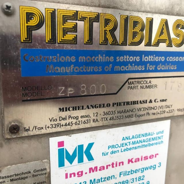 Маслобойка Pietribiasi ZP-800 инв.14618