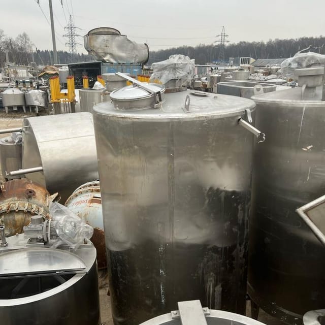 Емкость 2,5 с рубашкой, скребковой мешалкой инв.10130