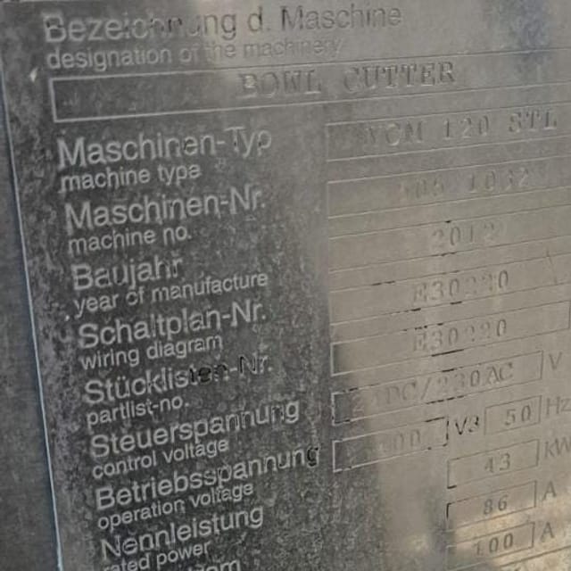 Куттер вакуумный К+G VCM 120 STL