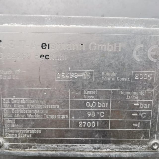 Пастеризатор 10т/час с выдерживателем 45сек