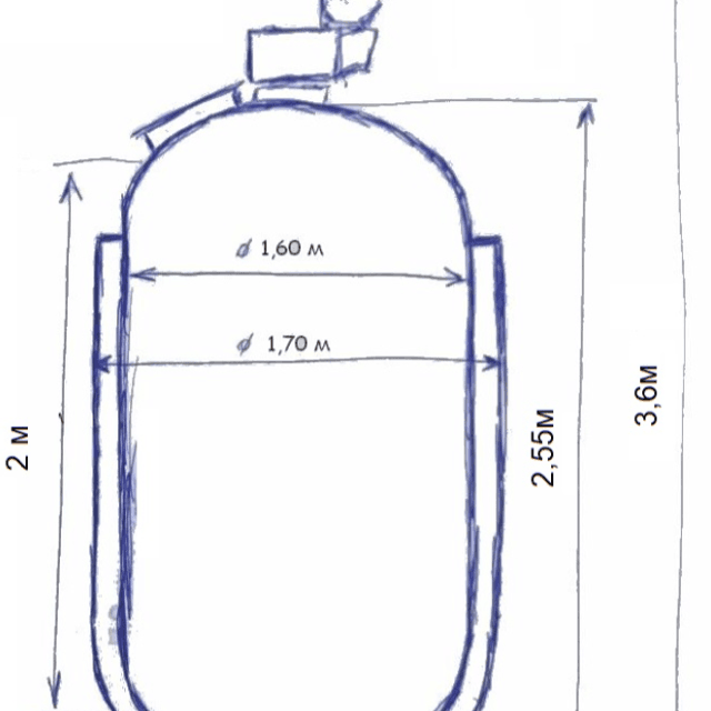 Реактор нержавеющий (варочный котел), объем 4 куб. е.4014