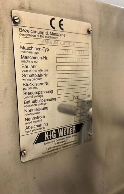 Куттер вакуумный K+G Wetter 65л