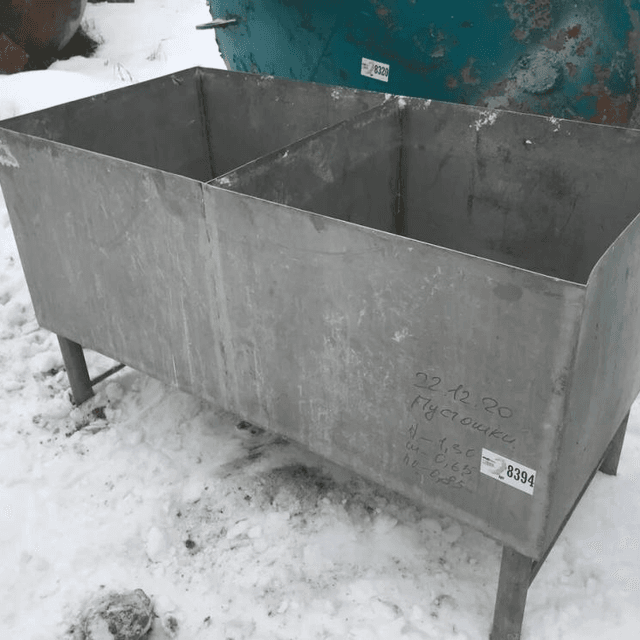 Мойка двухсекционная 380л инв.8394