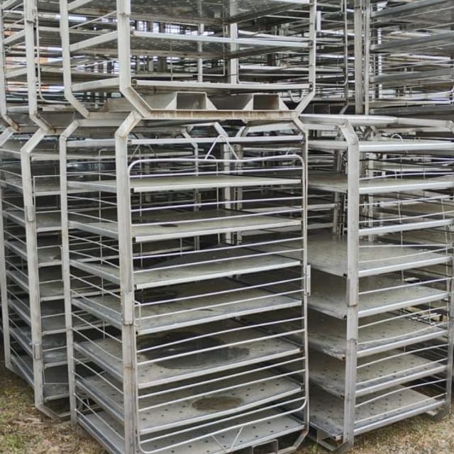 Стеллаж 8 полок нержавейка.